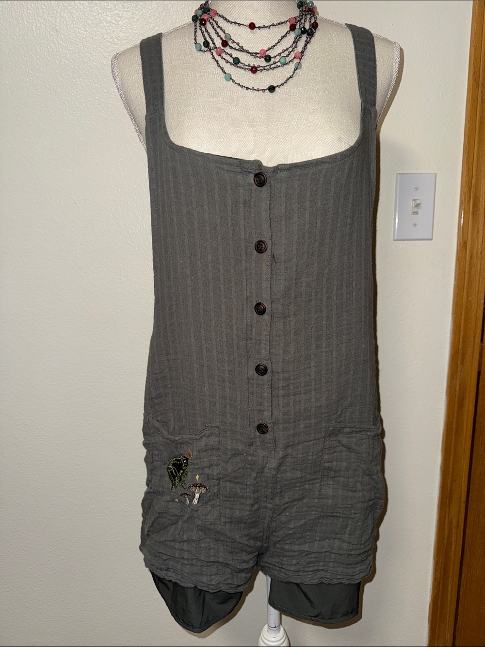 Disturbia Frog/Mushroom Overalls size 12